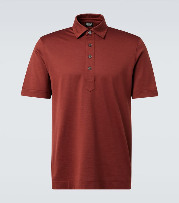 Zegna Silk and cotton polo shirt