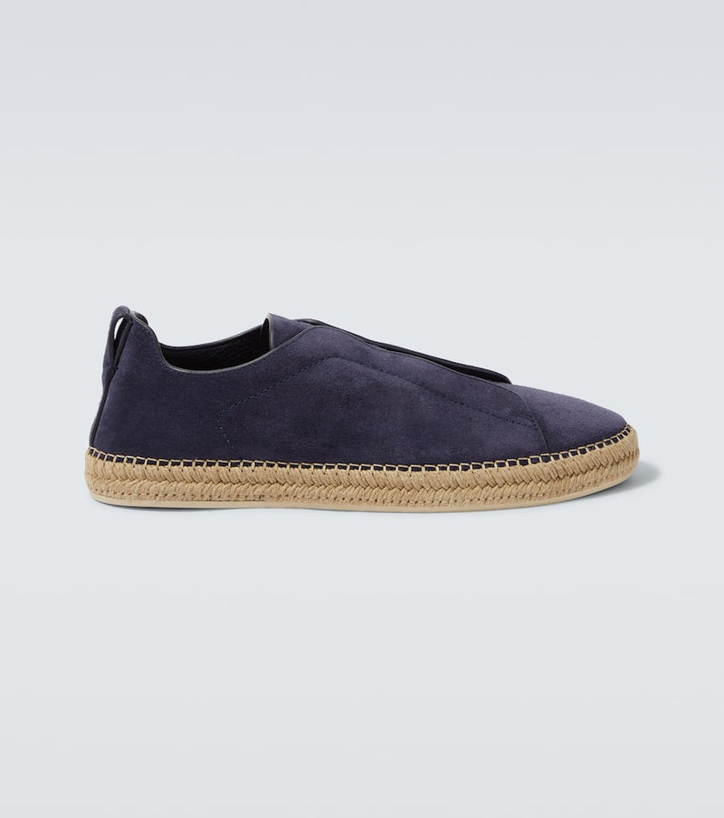Zegna Triple Stitch suede espadrilles