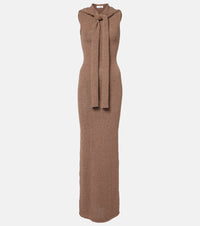 Aya Muse Rory hooded cotton-blend maxi dress