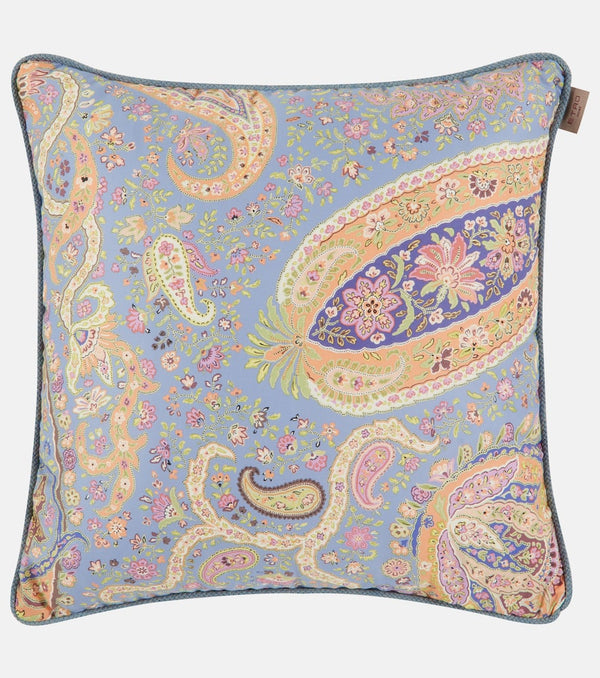 Etro Maranta embroidered cotton cushion