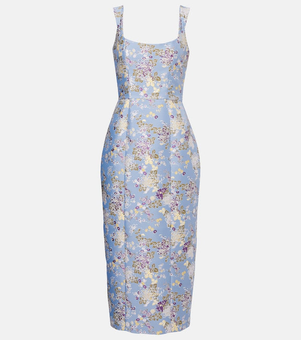 Markarian Numa floral brocade midi dress