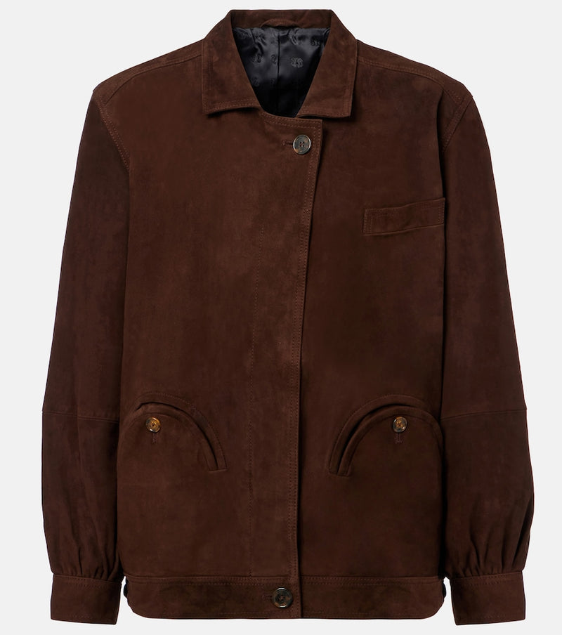 Blaze Milano Cleo suede bomber jacket