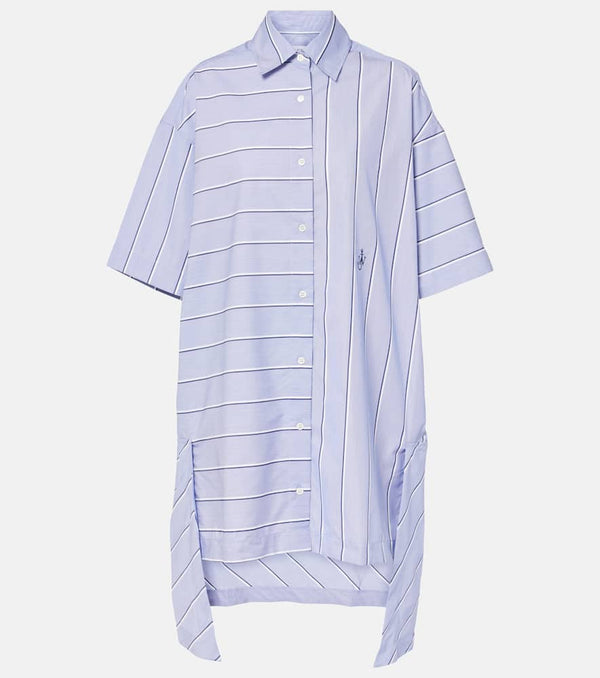 JW Anderson Striped cotton-blend shirt dress