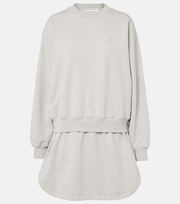 JW Anderson Layered cotton jersey sweatshirt dress