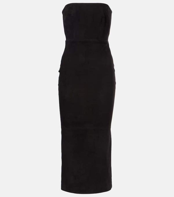 Alex Perry Suede midi dress