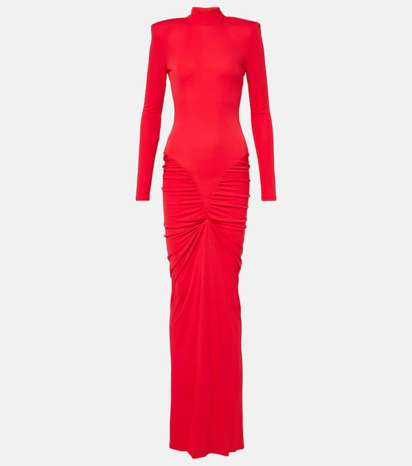 The New Arrivals Ilkyaz Ozel Darja ruched high-neck gown