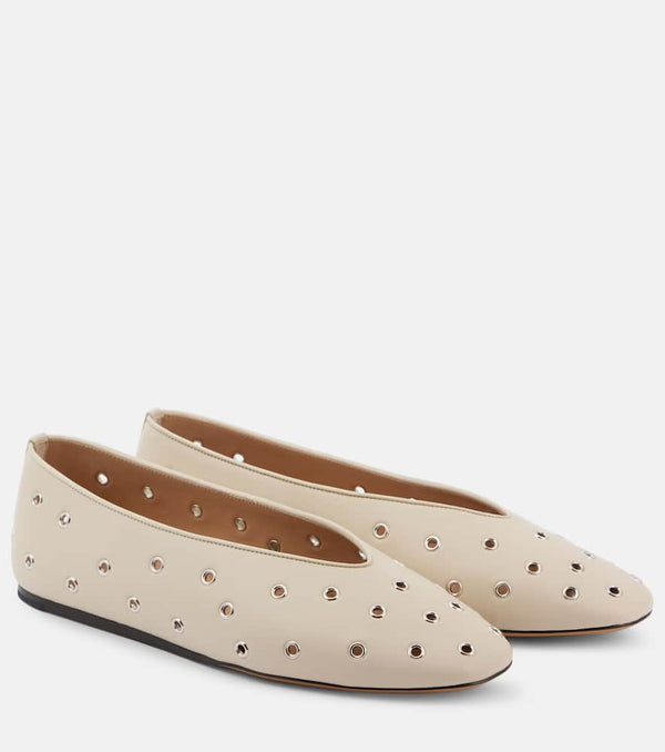 Le Monde Béryl Regency studded leather ballet flats