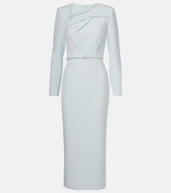 Roland Mouret Belted crêpe midi dress