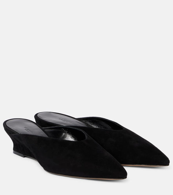 Le Monde Béryl Suede wedge mules