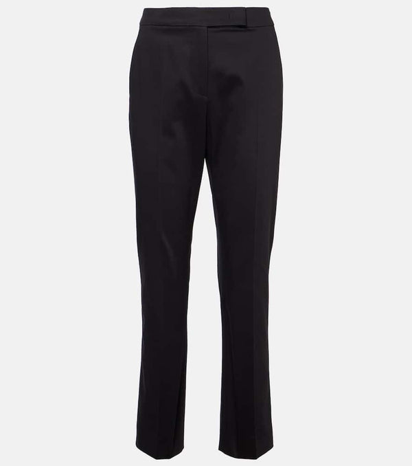 Max Mara Okra mid-rise cotton flared pants