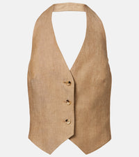 Max Mara Sauro open-back linen vest