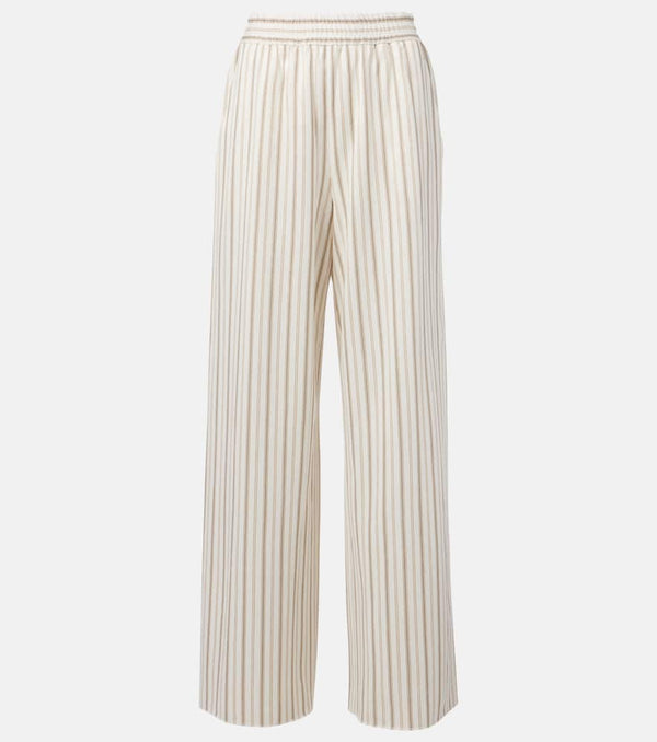 Max Mara Louvre cotton and linen wide-leg pants