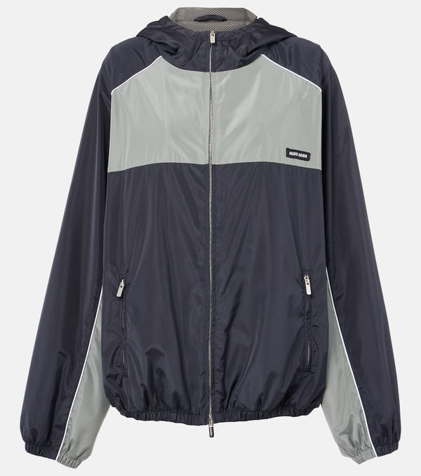 Miu Miu Logo oversized track jacket