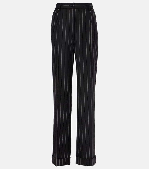 Dolce & Gabbana Striped wool straight pants