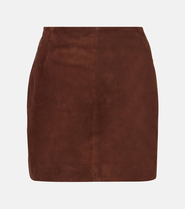 Nour Hammour Remi suede miniskirt