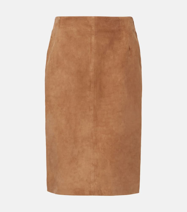 Nour Hammour Lady suede pencil skirt