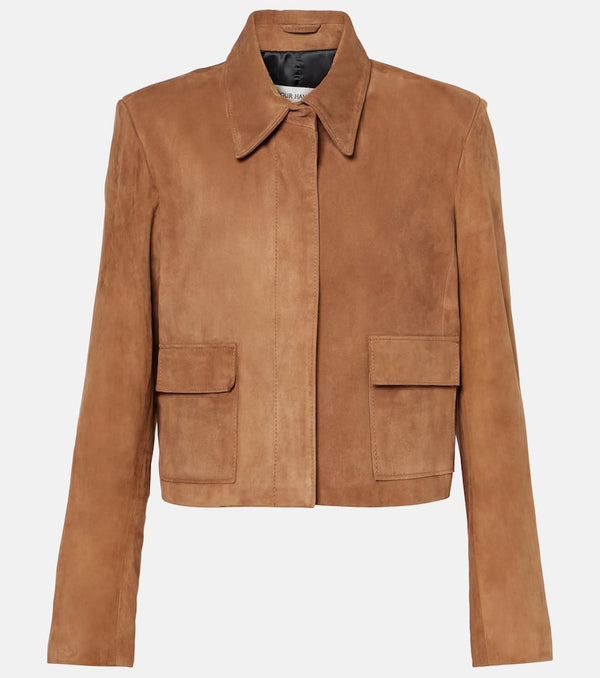 Nour Hammour Bleeker cropped suede jacket