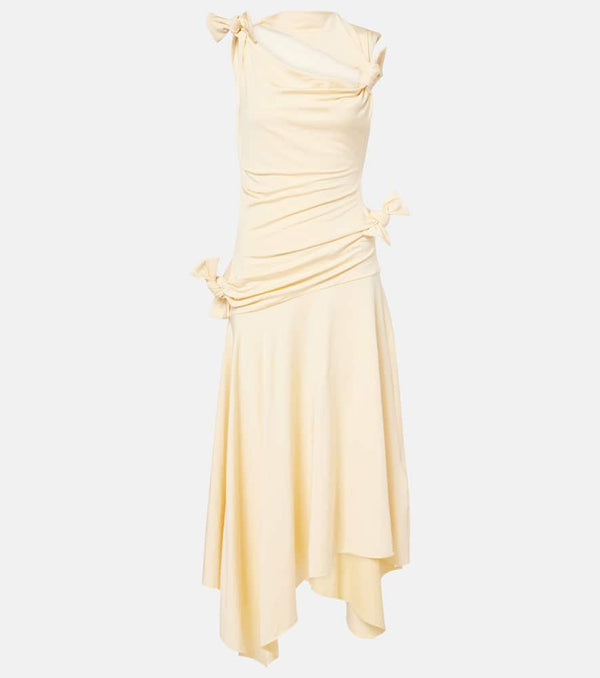 Acne Studios Cutout asymmetric jersey midi dress