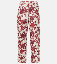S Max Mara Leda printed silk wide-leg pants