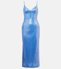 David Koma Sequined corset dress
