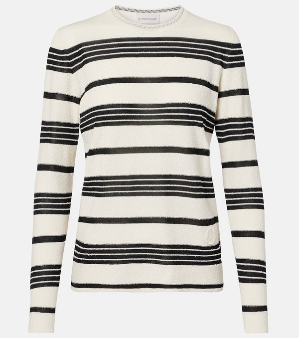 Moncler Striped cotton-blend sweater