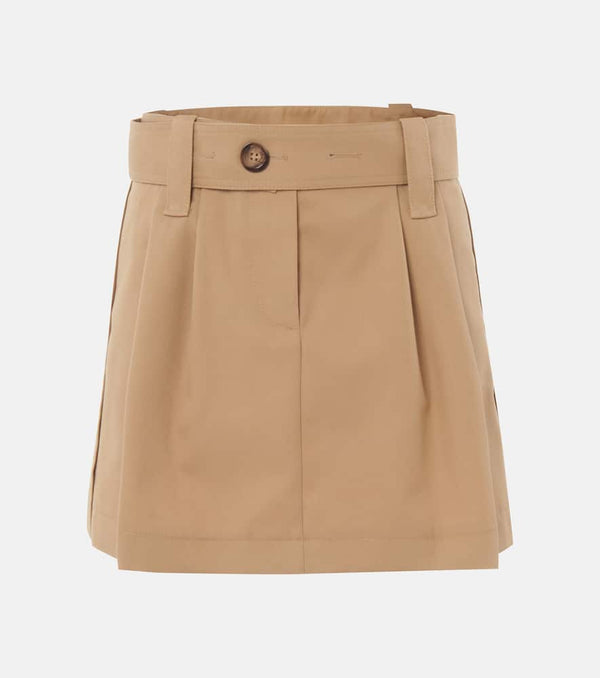 Moncler Belted gabardine miniskirt