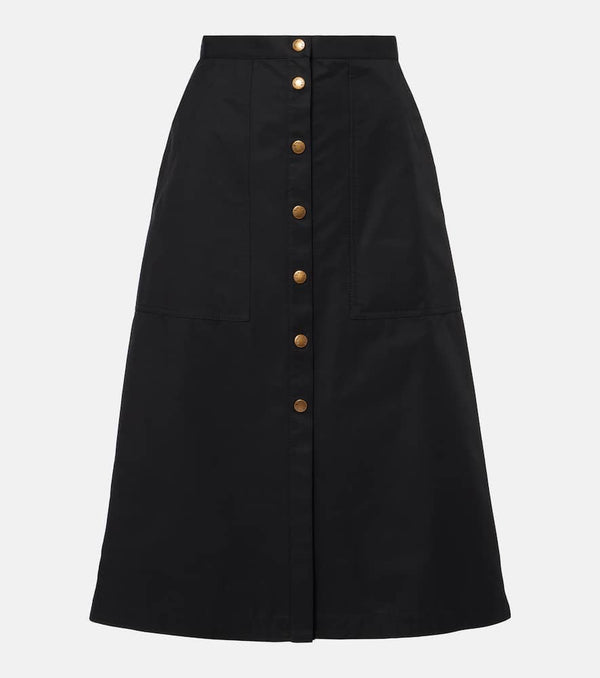 Moncler Cotton-blend midi skirt