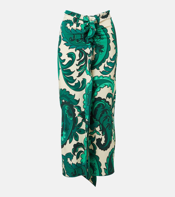 Etro Paisley ruffled midi skirt