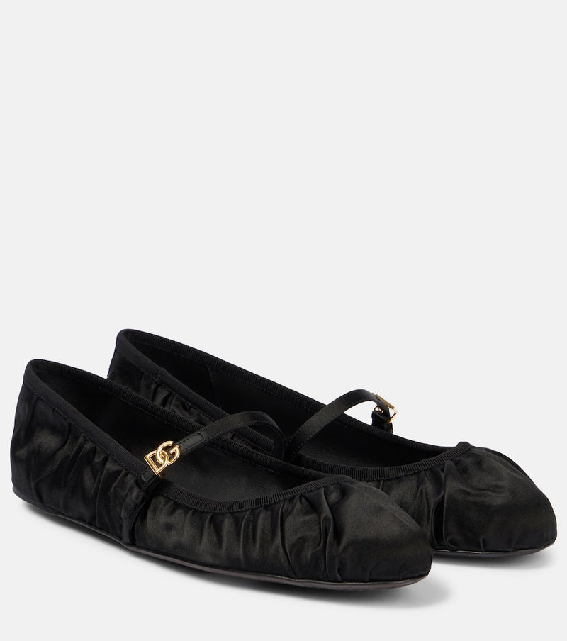 Dolce & Gabbana DG satin ballet flats