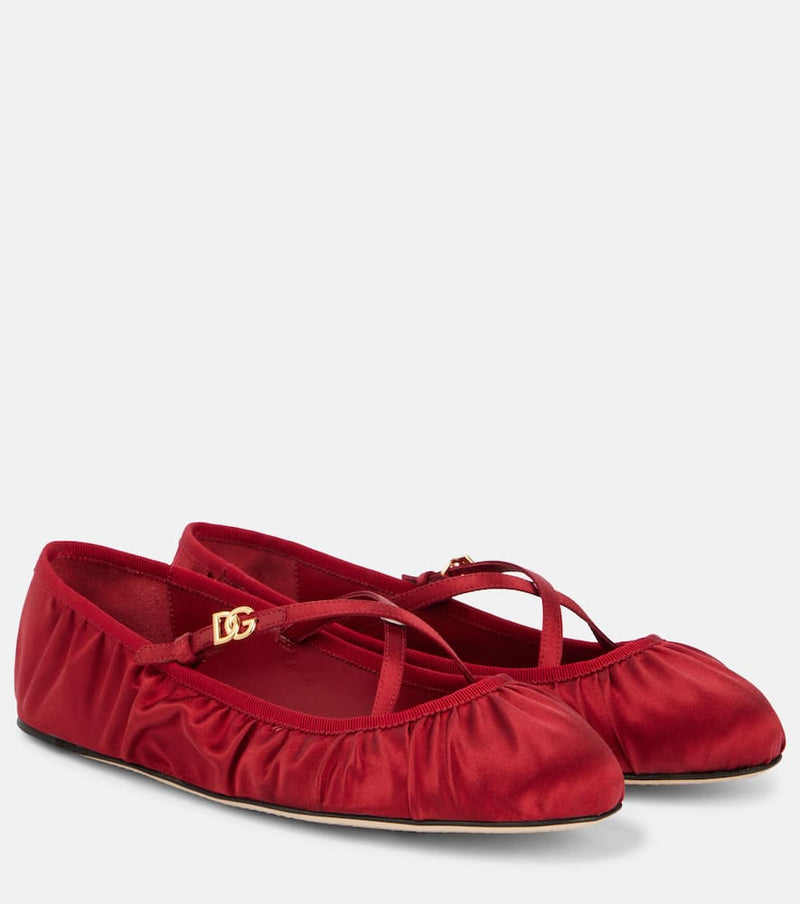 Dolce & Gabbana DG satin ballet flats