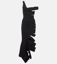 Mugler Cutout Midi Dress Black