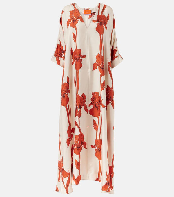 La DoubleJ Floral silk twill maxi dress