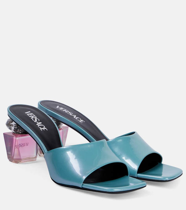 Versace Bright Crystal 70 patent leather mules