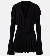 Norma Kamali Ruffled jersey bodysuit dress