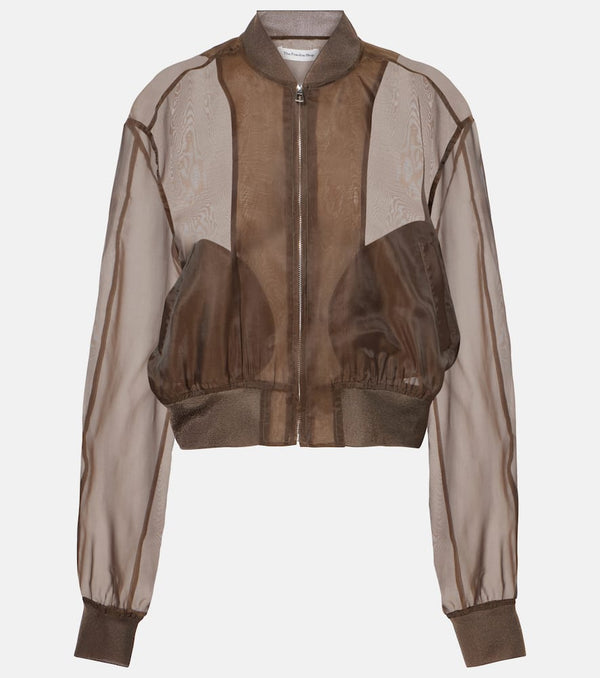 The Frankie Shop Micky silk-blend bomber jacket