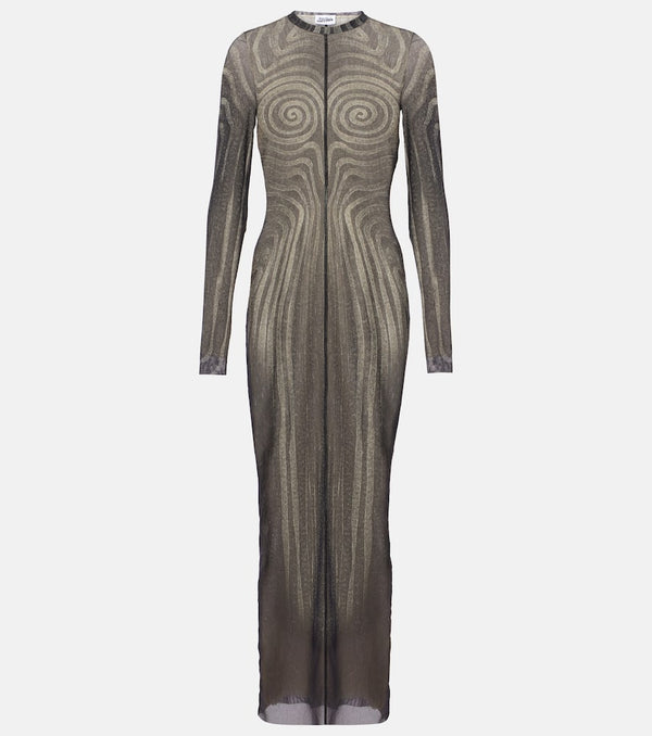 Jean Paul Gaultier Spiral mesh maxi dress