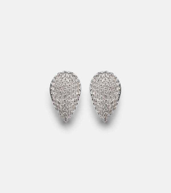 Suzanne Kalan 18kt white gold earrings with diamonds