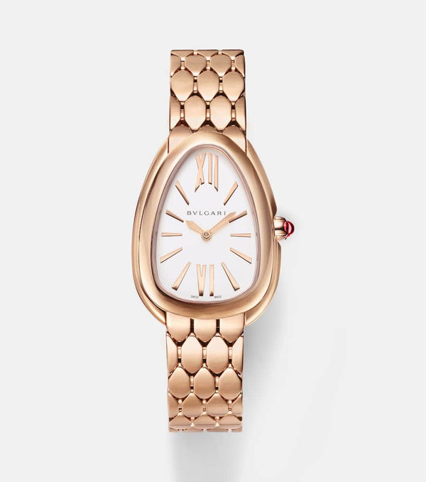 Bvlgari Serpenti Seduttori 33mm rose gold watch with rubellite and quartz