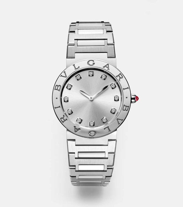 Bvlgari Bvlgari Bvlgari Lady 33mm stainless steel watch with diamonds and rubellite