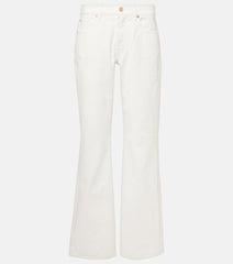 7 For All Mankind Tess cotton and hemp straight pants