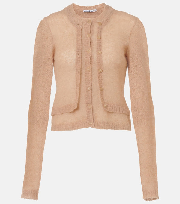 Acne Studios Layered mohair and wool-blend cardigan