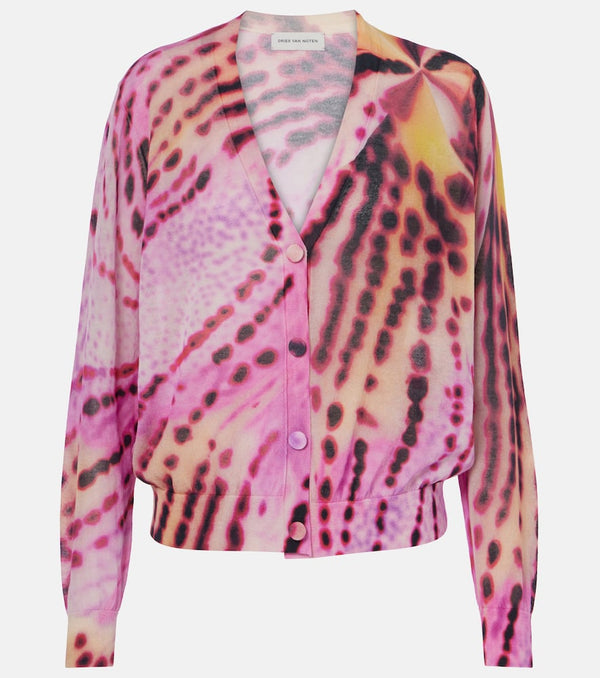 Dries Van Noten Printed cotton-blend cardigan