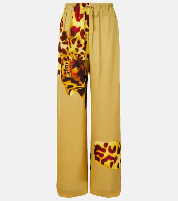 Dries Van Noten Leopard-print wide-leg pants