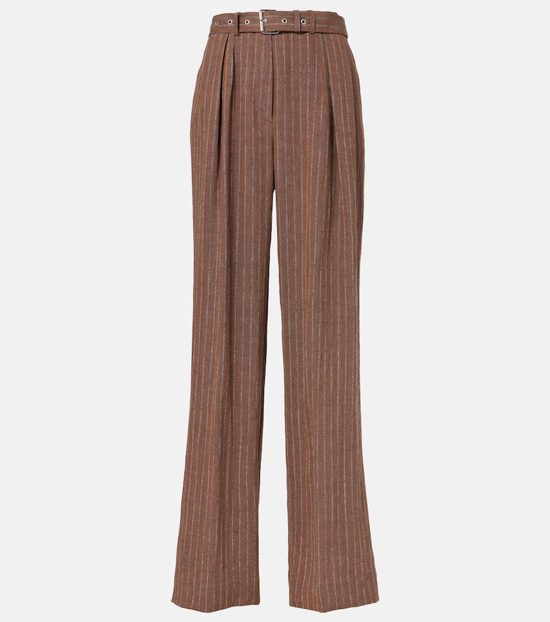 Dries Van Noten Linen-blend wide-leg pants