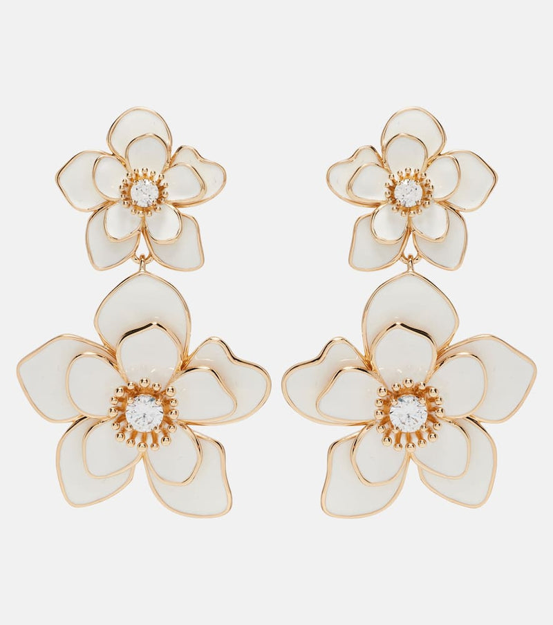 Self-Portrait Enamel drop earrings