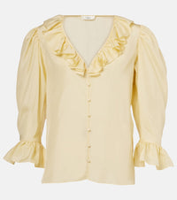 Chloe Ruffled silk habutai blouse