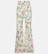 Chloe Floral high-rise flared jeans