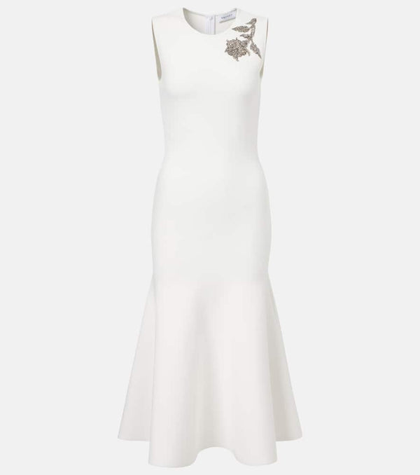 Alexander McQueen Crystal-embellished midi dress