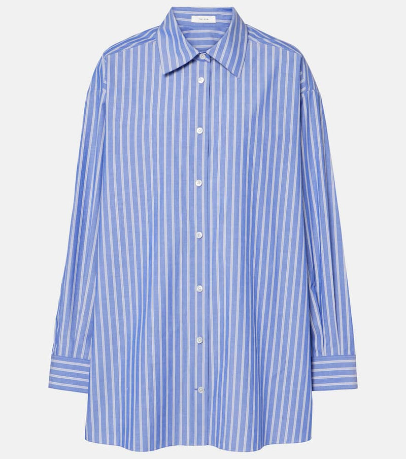The Row Luka striped cotton poplin shirt