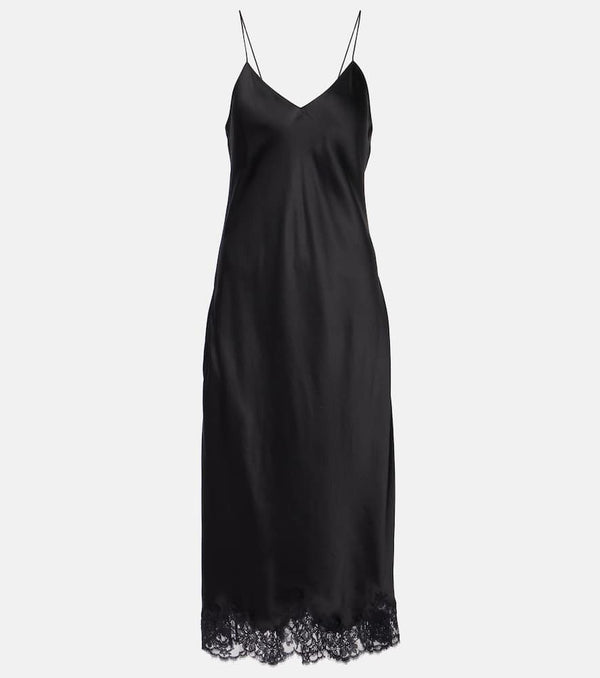 The Row Kolara lace-trimmed silk satin slip dress